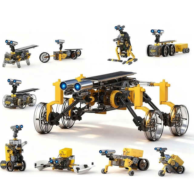 25 in 1 Educational Tech Solar Powered Robotic Kits STEM Science Experiment Solar Energy Robot Projects Engineering Building Toy