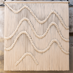 Macram d'intérieurs minimalistes créatifs chauds en lin et fibre pour le coin de bureau fournit une tapisserie comme art d'hôtel avec plat et intimité - Product Image 1