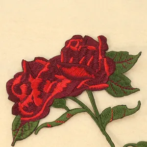 Fine Gorgeous Rose Embroidery Cloth Pasted All Matching Clothing Accessories All Matching Red Multi-head Rose Patch