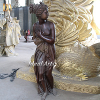 Petite sculpture moderne de la statue de la déesse de la justice en bronze