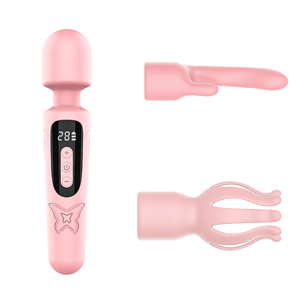 Bướm LCD hiển thị AV Rod Vibrator với 30 tần số rung động mạnh đôi thay thế đầu sạc Rod g-spot massage Rod - Product Image 1