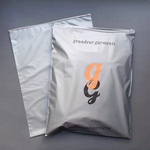 ถุงซิปล็อคพลาสติกสีเทาแบบกำหนดเองสำหรับเสื้อผ้า เสื้อยืด กางเกงยีนส์ เสื้อแจ็คเก็ต พร้อมพิมพ์โลโก้ - Product Image 2