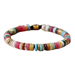 Pulsera minimalista de lujo con cuentas de piedra natural Diseño geométrico original Forma de bola clásica ajustable para regalo de <span class=keywords><strong>amistad</strong></span> - Product Image 1