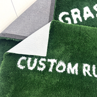Tapis d'intérieur modernes en peluche pelucheux vert herbe pour salon dortoir tapis décoratif pour la maison tapis de sol personnalisés pour enfants