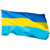 Drapeaux en nylon personnalisés robustes de 6x10ft coupe-vent résistant à la décoloration affichage extérieur toute l'année grandes bannières imprimées Double face