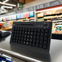 Clavier de point de vente en gros 60 touches à double interface MSR à membrane programmable pour les systèmes de point de vente