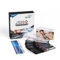 Bandes blanchissantes pour les dents au charbon de bambou sans peroxyde, patchs dentaires auto-adhésifs secs, soin blanchissant buccal à domicile