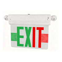 Nouveau panneau de signalisation LED combiné à éclairage périphérique pour le marché américain, panneau acrylique pliable bicolore avec deux têtes, autonomie d'urgence de 90 minutes