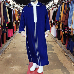 CCY <span class=keywords><strong>Boubou</strong></span> <span class=keywords><strong>Homme</strong></span> Musulman Vêtement Islamique à Capuche Jubbah Qamis Bisht Robe Marocaine à Manches Longues Thobe Ramadan - Product Image 4