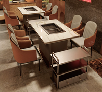 Meubles de restaurant à prix raisonnable, table et chaises en tissu, mobilier de restaurant pour fondue
