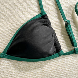 Viviblook Z324ST01 Women Split <b>Swimsuit</b> Beachwear Vacation Set New Sexy Bra Thong Asymmetrical <b>Skirt</b> Three Piece Bikini Set - Product Image 3