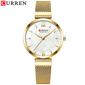 CURREN 9067 <span class=keywords><strong>Orologi</strong></span> da <span class=keywords><strong>Donna</strong></span> di Lusso, Orologio al Quarzo di Alta Gamma con Cinturino in Maglia di Acciaio Inossidabile, Reloj Mujer - Product Image 1