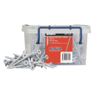 สกรูหัวแตรเหล็กชุบสังกะสี ขนาด 14Gx50 มม. 75 มม. 100 มม. 125 มม. แบบขันด้วยประแจ (มาตรฐาน AS3566 <span class=keywords><strong>นิ้ว</strong></span>/เมตริก) - Product Image 6