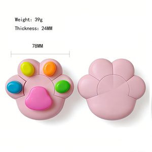Ensemble de surligneurs mignons en forme de patte de chat, 5 en 1, marqueurs fluorescents rétractables, papeterie kawaii pour enfants, surligneurs <span class=keywords><strong>pastel</strong></span> pour l'école et le bureau - Product Image 6