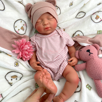 Poupée Reborn Afro-Américaine de 44 cm, Corps Entièrement en Silicone, Bébé Réaliste avec Sucette pour Collectionneurs d'Art Ethnique