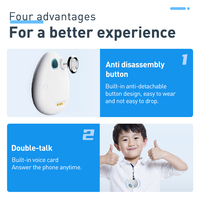 Traceur GPS pour enfants et bébés étanche avec bouton SOS, contrôle à distance via applications Android/iOS, 4G LTE, WiFi, AGPS, LBS, PC