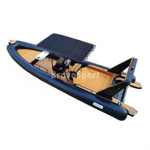 Bateau pneumatique semi-rigide (RIB) 28 <span class=keywords><strong>pieds</strong></span> RIB860 robuste pour 15 personnes, coque en fibre de verre, PVC/Hypalon, avec auvent et console - Product Image 4