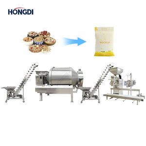 สายการผลิตบรรจุผงอัตโนมัติ, เครื่องผสมแบบดรัมหมุนพร้อมเครื่องลำเลียงแบบถังคู่ และเครื่องบรรจุแบบสกรูคู่ - Product Image 2