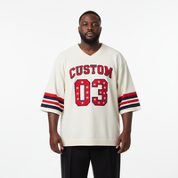 Polo pour homme grande taille à col Johnny, tricot jacquard à œillets, col ouvert, coupe oversize, haut en maille de luxe discret