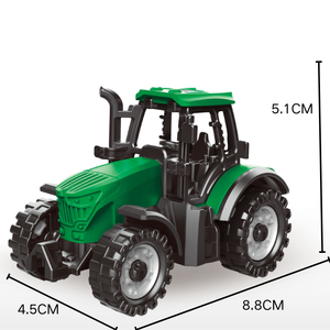 PANDAS Die-Cast Plastic Farm Tractor Toy Simulación Sliding Farmer Truck Vehículo Carro de transporte para niños - Product Image 4