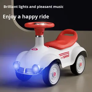 复古塑料儿童四轮平衡滑板车自行车带音乐和灯光农夫车风格玩具适合1-5岁 - Product Image 1