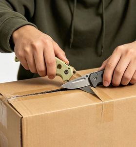 Cuchillo Plegable de Acero Inoxidable de Alta Calidad con Hoja Dentada para Camping, Caza y Actividades al Aire Libre, con Mango G10, OEM - Product Image 2