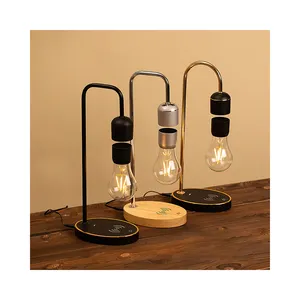 Small Decor Suspended LED Bulb Table Lamp Wireless Charger Suspended Magnetic Desk Lamp