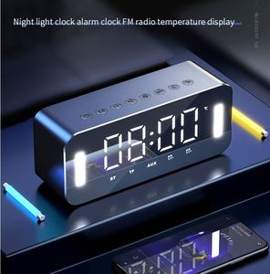 <b>Mirror</b> With Bt Speaker Digital Led Light Desk & Table Fm Radio Alarm Clock Electronic Calendars - Product Image 2