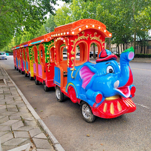 قطار سياحي بدون مسار 16 مقعدًا ركوب قطار كهربائي كبير للأطفال - Product Image 1