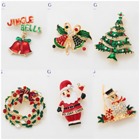Broche de Noël XUPING, cadeaux, fêtes, bijoux de mode, broches pour femmes, strass, décoration de vacances, broche raffinée