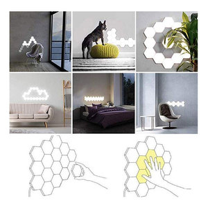 Creativo LED Luz de pared Panel extraíble de pared de nido de abeja de luz de la noche de la Oficina para el hogar - Product Image 6
