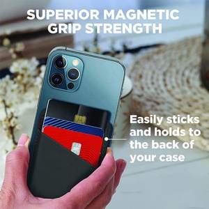 Custom Slim RFID Leather Bifold Magnetic Card <b>Wallet</b> Organizer Card <b>Holder</b> Secure Design with 2 Card Slots for iPhone - Product Image 6