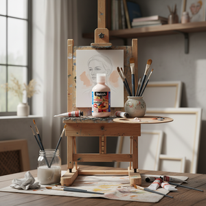 Tempera Gouache vernice 250ml tinta carne per progetti d'arte e artigianato su tela di vetro di carta confezionato in scatola - Product Image 3