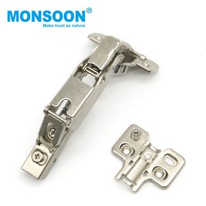 Charnière d'angle hydraulique automatique pour meuble de cuisine, nickelée, 165 degrés, fermeture douce, charnière 3D - Product Image 3