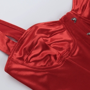 Top <span class=keywords><strong>Corsetto</strong></span> Sexy con Colletto Quadrato e Motivo Floreale, Design Traspirante a Lisca di Pesce e Canotta Corta Casual Senza Maniche - Product Image 4