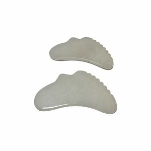 Nuevo Masajeador Facial de Piedra de Jade Blanca, Raspador Gua Sha para el Cuidado de la Piel - Product Image 1