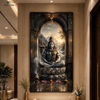 Tableau mural religieux hindou, toile décorative de divinité indienne pour entrée, œuvre d'art directe d'usine