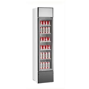 Commercial Fridge Slim Single Door 220 Litre Glass Cooler