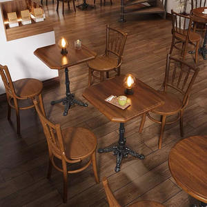 Chất lượng cao nóng bán nhà hàng đồ nội thất thương mại cửa hàng thức ăn nhanh ăn uống nhà hàng bằng gỗ Bảng - Product Image 2