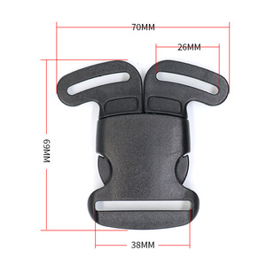 Cierre de Seguridad de Tres Puntos para Silla Alta de Bebé, Cochecito, Triciclo, 26 mm, 38 mm, Cierre de Plástico A108 - Product Image 3