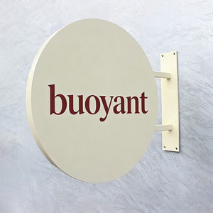 Enseignes de vitrine Publicité d'entreprise en plein air Panneau de magasin Cercle Double face Personnalisé Lame ronde en métal logo Enseigne - Product Image 2