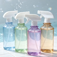 Bouteille pulvérisateur cylindrique en PET à large ouverture pour nettoyant ménager