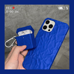 Motif de feuille d'étain à la mode bleu pour <span class=keywords><strong>Airpods</strong></span> 4 étui pour écouteurs pour <span class=keywords><strong>Airpods</strong></span> 2/3 génération housse de protection souple pour <span class=keywords><strong>Couple</strong></span> - Product Image 3