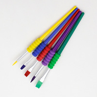Ensemble de pinceaux d'art pour enfants, 6 pièces, manche en bois, pinceaux en nylon acrylique pour artistes