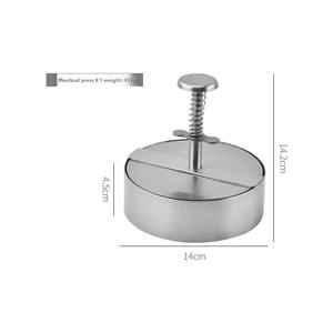 Presse à hamburgers en acier inoxydable, presse à galettes de viande robuste en acier inoxydable pour hamburgers de viande hachée - Product Image 5
