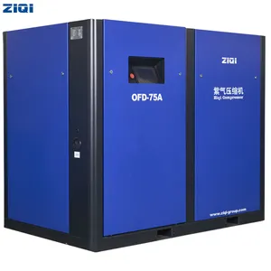 Ac power air compressors 102 hp 7bar/8bar/10bar screw type oil less air-compressors with best brand for medical factory