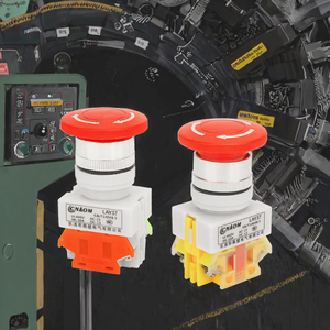 CNAOM LAY37-01MZS(Stop) Interrupteur à bouton champignon d'arrêt d'urgence industriel à réponse rapide 10A 440VAC - Product Image 4