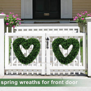 Guirnalda Artificial de Corazón de Boj Verde de 50 cm, Decoración Moderna y Ecológica para Bodas, Arcos, Paredes, Ventanas y Hogar - Product Image 6