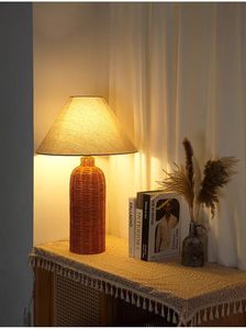 Style japonais nouveau produit 2025 décoratif rotin lampe Base fil cadre décoration de la maison meilleure utilisation dans la <span class=keywords><strong>chambre</strong></span> salle d'étude - Product Image 3