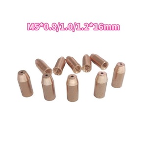 Punta de contacto para antorcha de soldadura láser M5 0.8 1.0 1.2mm, cabezal de alambre guía de cobre puro para máquina de soldadura láser - Product Image 2